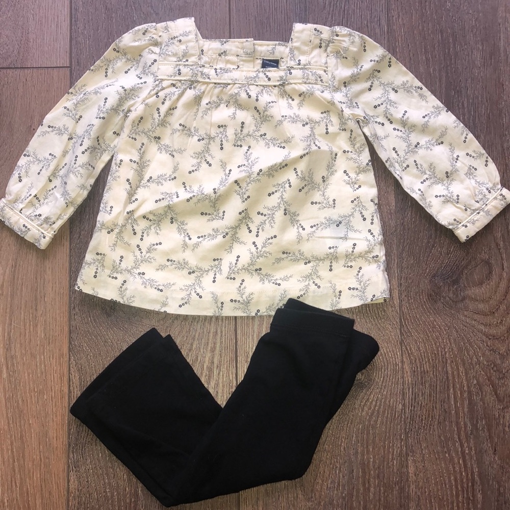 Gap floral top with matching leggings 12-18 months